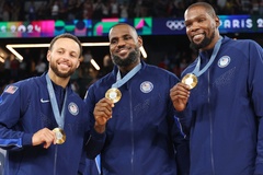 Vượt LeBron James và Stephen Curry, Kevin Durant có thành tựu độc nhất cùng tuyển Mỹ sau Olympic 2024