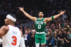 Jayson Tatum cùng đương kim vô địch Boston Celtics ném 3 điểm quân bình kỷ lục ngày mở màn NBA 2024-25