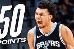 "Người ngoài hành tinh" Victor Wembanyama bùng nổ với 50 điểm, làm nên lịch sử San Antonio Spurs