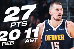 Nikola Jokic vượt qua huyền thoại Magic Johnson, thăng hạng trong danh sách đặc biệt của NBA