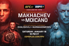 UFC 311: Islam Makhachev hạ gục Renato Moicano, đi vào lịch sử hạng nhẹ