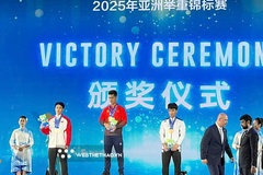 Trần Minh Trí đánh bại lực sỹ Trung Quốc kịch tính giành HCV cử tạ châu Á