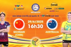 Link trực tiếp bóng chuyền VTV Cup hôm nay 29/6: Tứ Xuyên Trung Quốc vs Úc