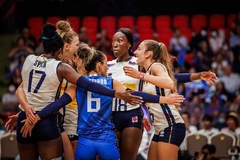 Bóng chuyền Ý huỷ diệt Đức sau 3 set, chạm cột mốc 33 trận bất bại