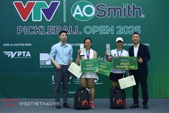 Thúy Hằng - Lê Thủy trở thành 2 nhà vô địch đầu tiên của VTV A.O SMITH Pickleball Open 2025