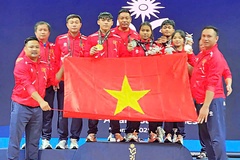Cử tạ Việt Nam hoàn tất bộ huy chương vàng bạc đồng ở Đại hội Thể thao Trẻ châu Á