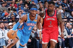 Oklahoma City Thunder thắng 7 trận liên tiếp, trở thành đội duy nhất còn bất bại NBA 2025-26