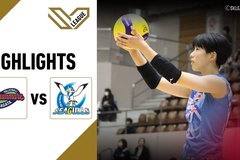 Highlight bóng chuyền VĐQG Nhật Bản: Aranmare vs Okayama