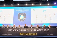 Liên đoàn bóng chuyền châu Âu họp Đại hội thứ 46 tại Paris