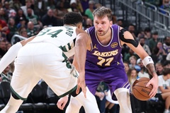 Luka Doncic lấn át Giannis Antetokounmpo, Los Angeles Lakers hạ gục Milwaukee Bucks