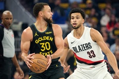 Stephen Curry ghi 38 điểm vẫn bất lực, Golden State Warriors thua đau Blazers tại NBA Cup 2025
