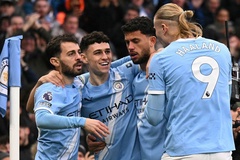 Bảng xếp hạng Ngoại hạng Anh sau khi Man City thắng ở phút bù giờ