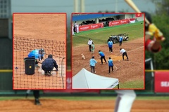 Sự thật vụ "dùng... khăn thấm nước" mặt sân bóng chày nơi đội tuyển Việt Nam thi đấu ở SEA Games 2025