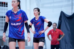 Đội tuyển bóng chuyền nữ Việt Nam tập buổi đầu tiên trên đất Thái Lan