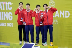 Kình ngư 17 tuổi toả sáng giúp bơi Việt Nam bứt phá giành HCV 4x200m nghẹt thở