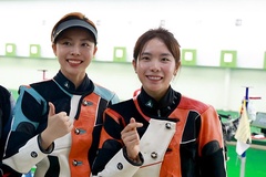 Hai nàng thơ Thanh Thảo - Mộng Tuyền "hút mọi cặp mắt" ở trường bắn SEA Games 33