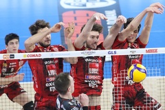 Lube Altalenante gục ngã 1-3 trên đất Umbria, chia tay Coppa Italia SuperLega