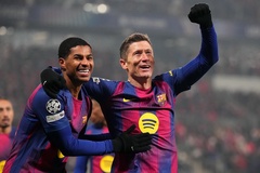 Lewandowski tạo dấu mốc trong ngày Barcelona hạ gục đội bóng không thi đấu suốt 2 tháng