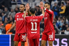 Thắng đậm Marseille, Liverpool tăng hy vọng vào vòng loại trực tiếp Champions League