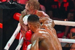 Youtuber Jake Paul tháo chạy khỏi boxing hạng nặng sau khi bị cựu vô địch thế giới Anthony Joshua đấm vỡ hàm