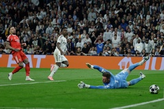 Vinicius ghi bàn 5 trận liên tiếp, Real Madrid hạ gục Benfica để vào vòng 1/8