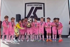 Con trai Messi giành chức vô địch cùng Inter Miami và bắt chước màn ăn mừng của cha