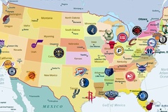 Bản đồ NBA xáo trộn nếu mở rộng lên 32 đội: Phân chia lại hai miền Đông Tây sẽ ra sao?