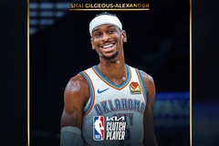 Bùng nổ ở những khoảnh khắc định đoạt, Shai Gilgeous-Alexander ẵm giải Clutch Player of the Year