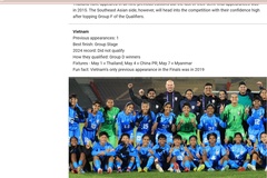 AFC mắc lỗi khó tin: U17 Việt Nam bị “nhầm” thành U17 Ấn Độ