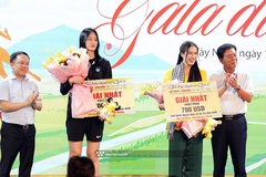 Lan Vy rạng rỡ nhận giải “VĐV mặc áo bà ba đẹp nhất” tại gala Cúp VTV9 Bình Điền 2026