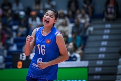 Đối chuyền Khánh Linh để lại dấu ấn trước hàng chắn khổng lồ của U18 Kazakhstan