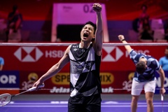 Chou Tien Chen hạ Christo Popov trong trận đấu đầy cảm xúc ở giải cầu lông Indonesia Open 2025