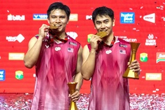 Vô địch Indonesia Open 2026, đôi nam Malaysia quyết định nộp toàn bộ tiền thưởng cho vợ