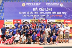 Quảng Ngãi, Lâm Đồng và Đồng Tháp dẫn đầu giải cầu lông CLB toàn quốc 2025 khu vực phía Nam
