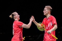 Gicquel/Delrue đánh bại hạt giống số 1 giải cầu lông World Tour Finals 2025