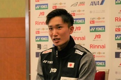 Cựu số 1 thế giới Momota bất lực nhìn Nhật bị loại ở bán kết cầu lông đồng đội châu Á 2024