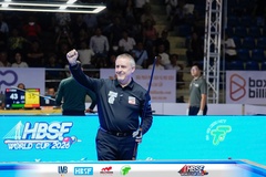 Vòng tứ kết billiard 3C TP.HCM World Cup 2026: Frederic Caudron thắng Cho Myung Woo trong trận cầu tâm điểm