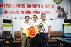 Cơ thủ Billiards Carom 3 Băng số 1 Việt Nam Trần Quyết Chiến hạ học trò, vô địch Cúp Quốc Thuận 2024