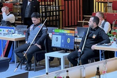 Việt Nam hòa Tây Ban Nha ở Giải billiards carom 3 băng đồng đội thế giới 2024