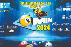 Giải Billiards Pool 9 bi HBSF-3 Cúp MIN Table năm 2024 có tay cơ Hàn Quốc