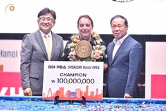 Cơ thủ billiards Tây Ban Nha Daniel Sanchez đăng quang PBA LPBA SY Bazzar Hà Nội Open 2024, nhận thưởng 1,9 tỷ đồng