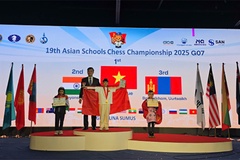 Võ Lan Khuê đạt chuẩn danh hiệu Kiện tướng Dự bị trẻ tuổi nhất trong lịch sử cờ vua Việt Nam