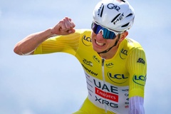 Áo vàng Tadej Pogacar làm nên lịch sử với chiến thắng chặng thứ 4 tại cuộc đua xe đạp Tour de France 2025