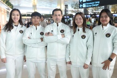 Đội tuyển cầu lông Indonesia lên đường sang Thái Lan tham dự SEA Games 2025 với sứ mệnh 2 HCV