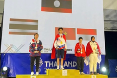 Lào giành huy chương Vàng đầu tiên tại SEA Games 33 nhờ nữ VĐV Bi sắt xuất sắc