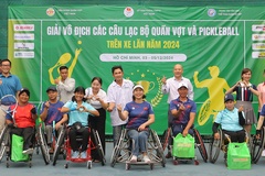 Giải Vô địch các CLB Quần vợt & Pickleball trên xe lăn 2024: Quy tụ gần 100 tay vợt