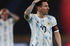 Argentina có Messi vẫn mất 4 điểm ở vòng loại World Cup 2022
