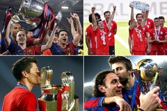 Messi và Lewandowski trong số 32 cầu thủ giành 6 danh hiệu một năm