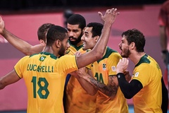 Bóng chuyền nam Brazil chỉ nhất bảng "chưa đầy 2 tiếng" tại Olympic