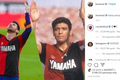 Hình ảnh Messi tôn vinh Maradona lập kỷ lục trên mạng xã hội